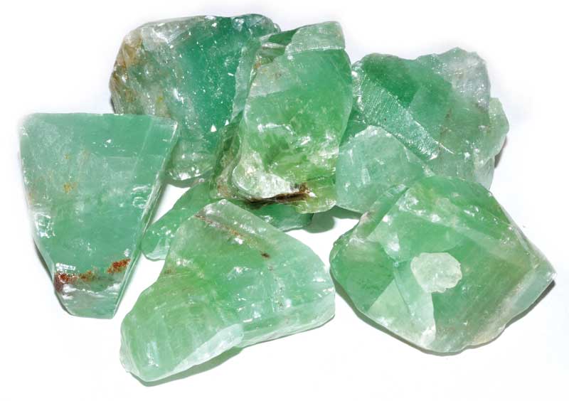 Green Calcite Untumbled