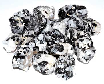 Black Tourmaline & Quartz Untumbled – Strega Di Fiore