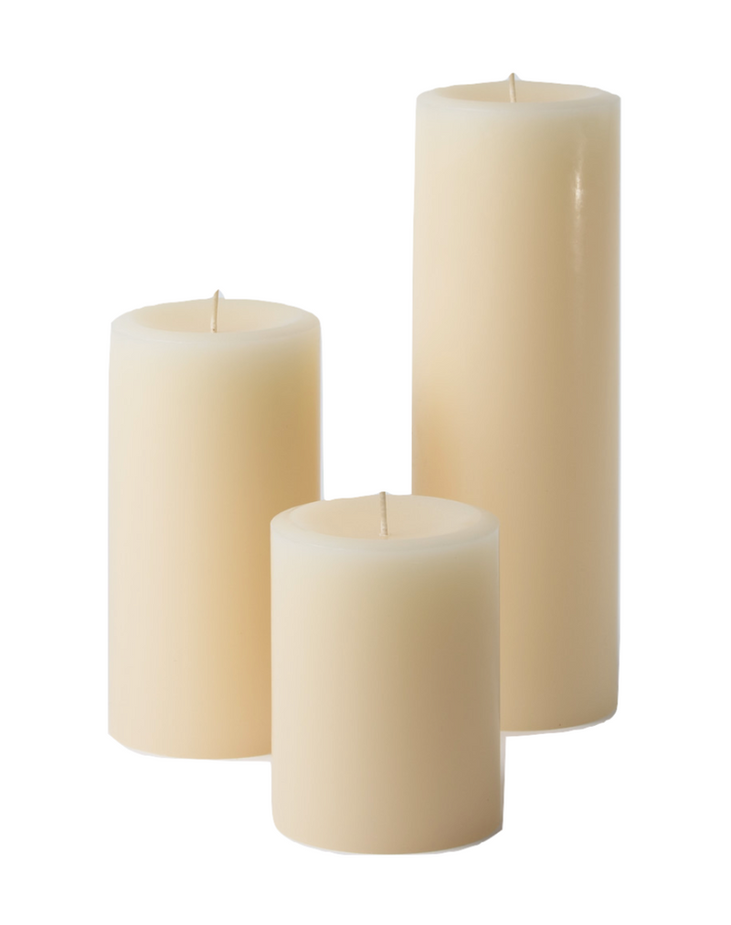 3" Pillar Candle Set - Ivory