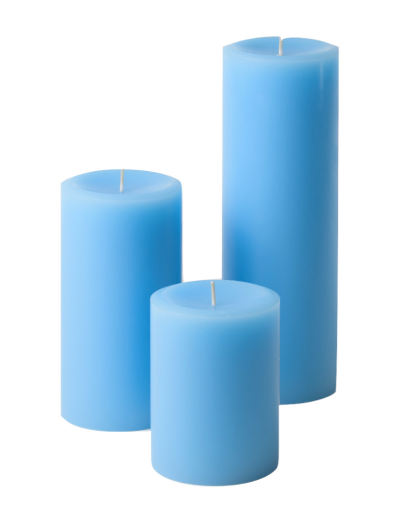 3" Pillar Candle Set - Turquoise